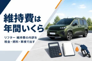 リフターと維持費を計算する電卓とノート