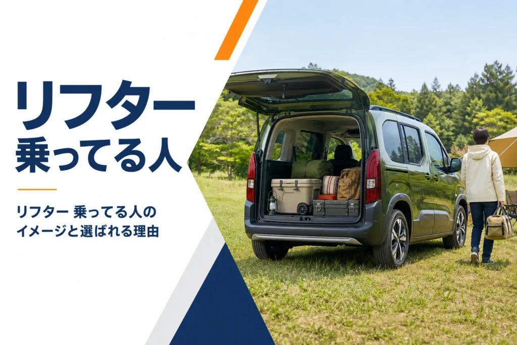 キャンプ場で荷室を開けたリフター
