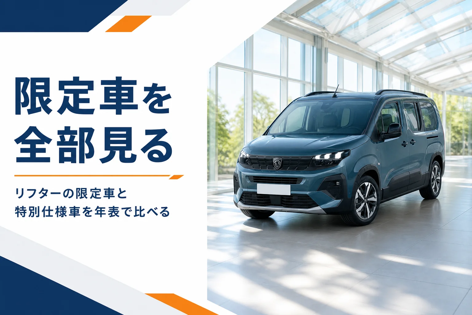 ガラスルーフのある背の高いMPVを写したリフターの限定車記事のアイキャッチ