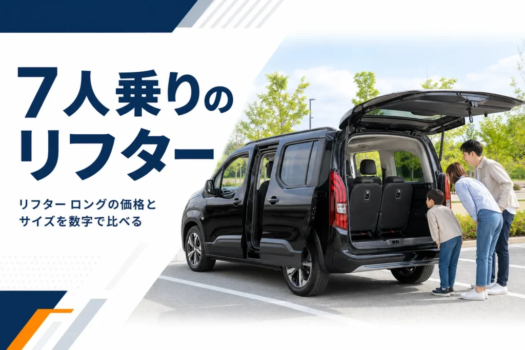 スライドドアとテールゲートを開けたリフター ロング