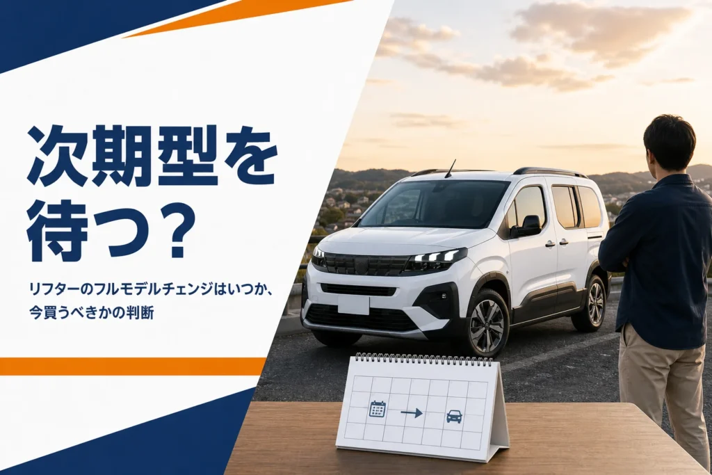道路に止まったリフターとカレンダー