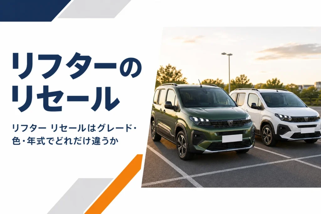 駐車場に並んだ緑と白のリフター